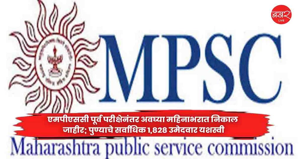 MPSC : एमपीएससी पूर्व परीक्षेनंतर अवघ्या महिनाभरात निकाल जाहीर; पुण्याचे सर्वाधिक 1,828 उमेदवार यशस्वी